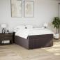 Preview: Boxspringbett mit Matratze Dunkelbraun 160x200 cm Stoff