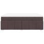 Preview: Boxspringbett mit Matratze Dunkelbraun 160x200 cm Stoff