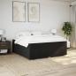 Preview: Boxspringbett mit Matratze Schwarz 180x200 cm Stoff