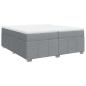 Preview: Boxspringbett mit Matratze Hellgrau 200x200 cm Stoff