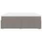 Preview: Boxspringbett mit Matratze Taupe 200x200 cm Stoff
