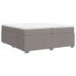 Preview: Boxspringbett mit Matratze Taupe 200x200 cm Stoff