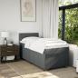 Preview: Boxspringbett mit Matratze Dunkelgrau 80x200 cm Stoff
