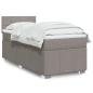 Preview: ARDEBO.de - Boxspringbett mit Matratze Taupe 90x200 cm Stoff