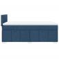 Preview: Boxspringbett mit Matratze Blau 90x200 cm Stoff