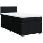 Preview: Boxspringbett mit Matratze Schwarz 100x200 cm Stoff