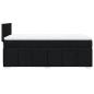 Preview: Boxspringbett mit Matratze Schwarz 100x200 cm Stoff