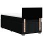 Preview: Boxspringbett mit Matratze Schwarz 100x200 cm Stoff