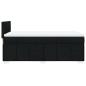 Preview: Boxspringbett mit Matratze Schwarz 100x200 cm Stoff