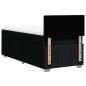 Preview: Boxspringbett mit Matratze Schwarz 100x200 cm Stoff