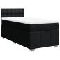 Preview: Boxspringbett mit Matratze Schwarz 100x200 cm Stoff