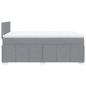 Preview: ARDEBO.de - Boxspringbett mit Matratze Hellgrau 120x190 cm Stoff