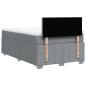 Preview: Boxspringbett mit Matratze Hellgrau 120x190 cm Stoff