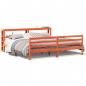 Preview: Massivholzbett ohne Matratze Wachsbraun 180x200 Kiefernholz