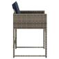 Preview: Gartenstühle mit Kissen 4 Stk. Grau Poly Rattan