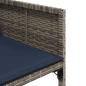 Preview: Gartenstühle mit Kissen 4 Stk. Grau Poly Rattan