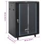 Preview: 15U Netzwerkschrank 19" IP20 Schwarz 53x40x80 cm