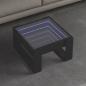 Preview: ARDEBO.de - Couchtisch mit Infinity-LED Schwarz 50x53x30 cm