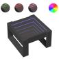 Preview: Couchtisch mit Infinity-LED Schwarz 50x53x30 cm