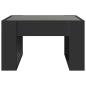 Preview: Couchtisch mit Infinity-LED Schwarz 50x53x30 cm