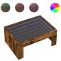 Preview: Couchtisch mit Infinity-LED Räuchereiche 70x50x30 cm