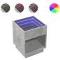 Preview: Couchtisch mit Infinity-LED Betongrau 40x40x50 cm