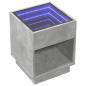 Preview: Couchtisch mit Infinity-LED Betongrau 40x40x50 cm