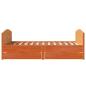 Preview: Massivholzbett ohne Matratze Wachsbraun 135x190 cm Kiefernholz