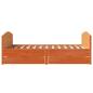 Preview: Massivholzbett ohne Matratze Wachsbraun 140x200 cm Kiefernholz