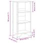 Preview: Bücherregal Räuchereiche 50x31x106 cm Holzwerkstoff