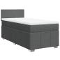 Preview: Boxspringbett mit Matratze Dunkelgrau 100x200 cm Stoff