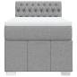 Preview: Boxspringbett mit Matratze Hellgrau 100x200 cm Stoff
