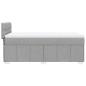 Preview: Boxspringbett mit Matratze Hellgrau 100x200 cm Stoff