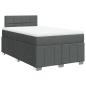 Preview: Boxspringbett mit Matratze Dunkelgrau 120x190 cm Stoff