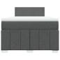 Preview: Boxspringbett mit Matratze Dunkelgrau 120x190 cm Stoff