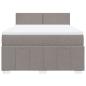 Preview: Boxspringbett mit Matratze Taupe 140x190 cm Stoff