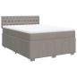Preview: Boxspringbett mit Matratze Taupe 140x190 cm Stoff