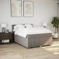 Preview: Boxspringbett mit Matratze Taupe 140x190 cm Stoff