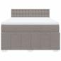 Preview: Boxspringbett mit Matratze Taupe 140x190 cm Stoff