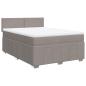 Preview: Boxspringbett mit Matratze Taupe 140x200 cm Stoff