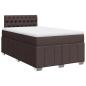 Preview: Boxspringbett mit Matratze Dunkelbraun 120x190 cm Stoff