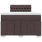 Preview: Boxspringbett mit Matratze Dunkelbraun 120x190 cm Stoff