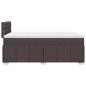 Preview: Boxspringbett mit Matratze Dunkelbraun 120x190 cm Stoff
