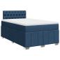 Preview: Boxspringbett mit Matratze Blau 120x190 cm Stoff