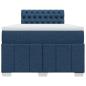 Preview: Boxspringbett mit Matratze Blau 120x190 cm Stoff