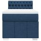 Preview: Boxspringbett mit Matratze Blau 100x200 cm Stoff