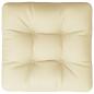 Preview: Palettenkissen Creme 58x58x10 cm Stoff