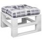 Preview: ARDEBO.de - Palettenkissen Grau Kariert 58x58x10 cm Stoff