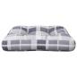 Preview: Palettenkissen Grau Kariert 58x58x10 cm Stoff