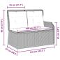 Preview: Gartenbank Verstellbar mit Kissen Grau Poly Rattan